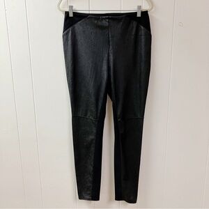 LYSSE Faux Mat Leather Suede Leggings Women Large High Waisted Edgy Smoothing